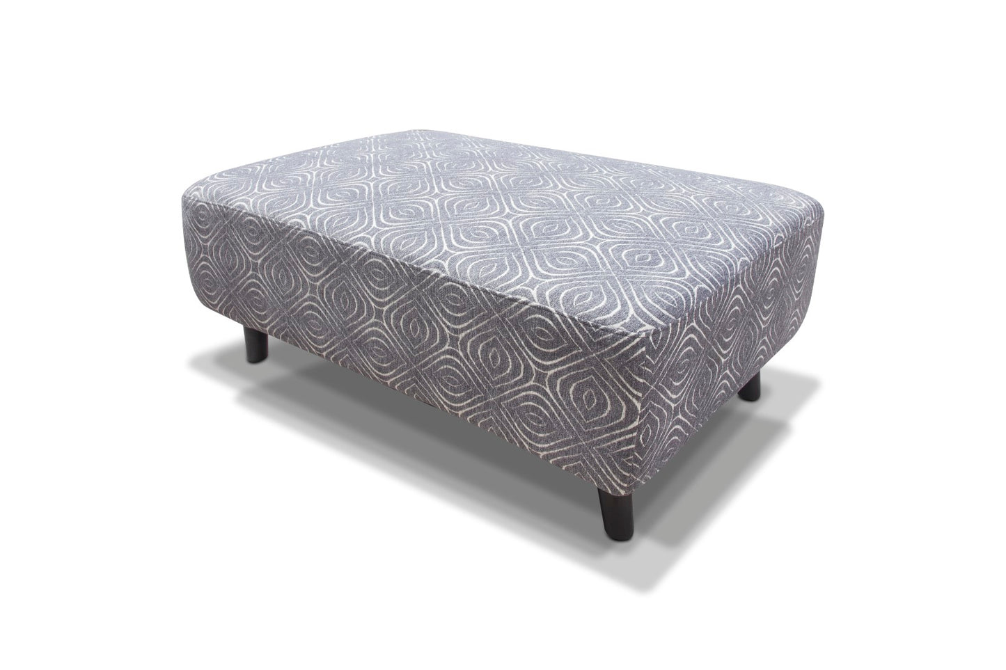 Poppy Footstool & Cushion Set - Grey