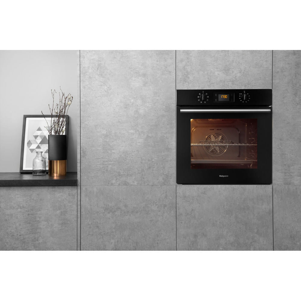 Hotpoint Class 2 MultiFlow Built-In Electric Single Oven - Black - Hydrolytic - A Rated - SA2540HBL