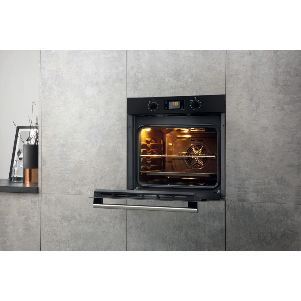 Hotpoint Class 2 MultiFlow Built-In Electric Single Oven - Black - Hydrolytic - A Rated - SA2540HBL