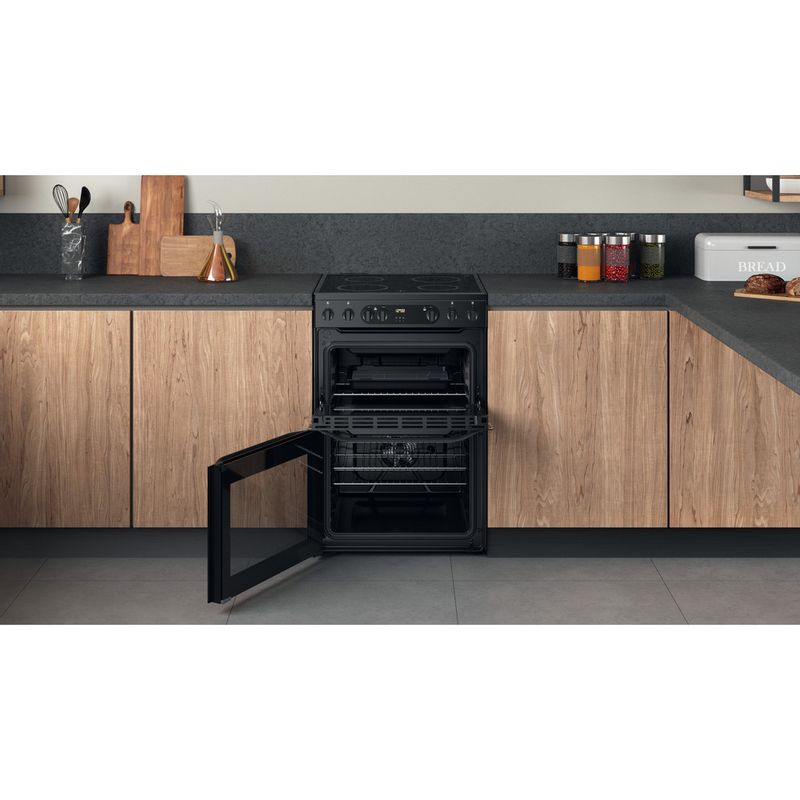 Hotpoint HDM67V9CMB/UK Electric Cooker with Ceramic Hob - Black - A/A Rated