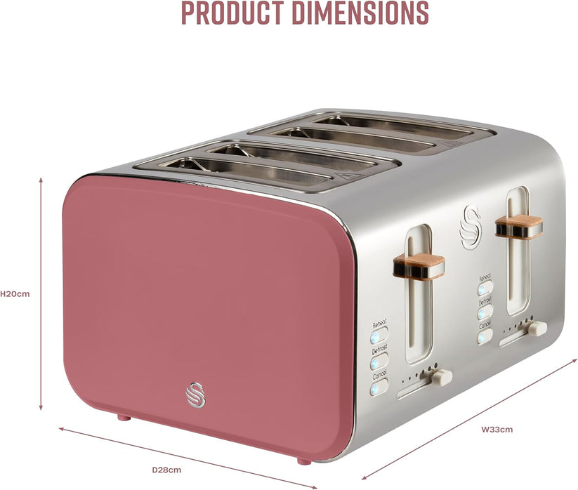 Swan ST14620FUS Nordic 4 Slice Toaster Fuscia