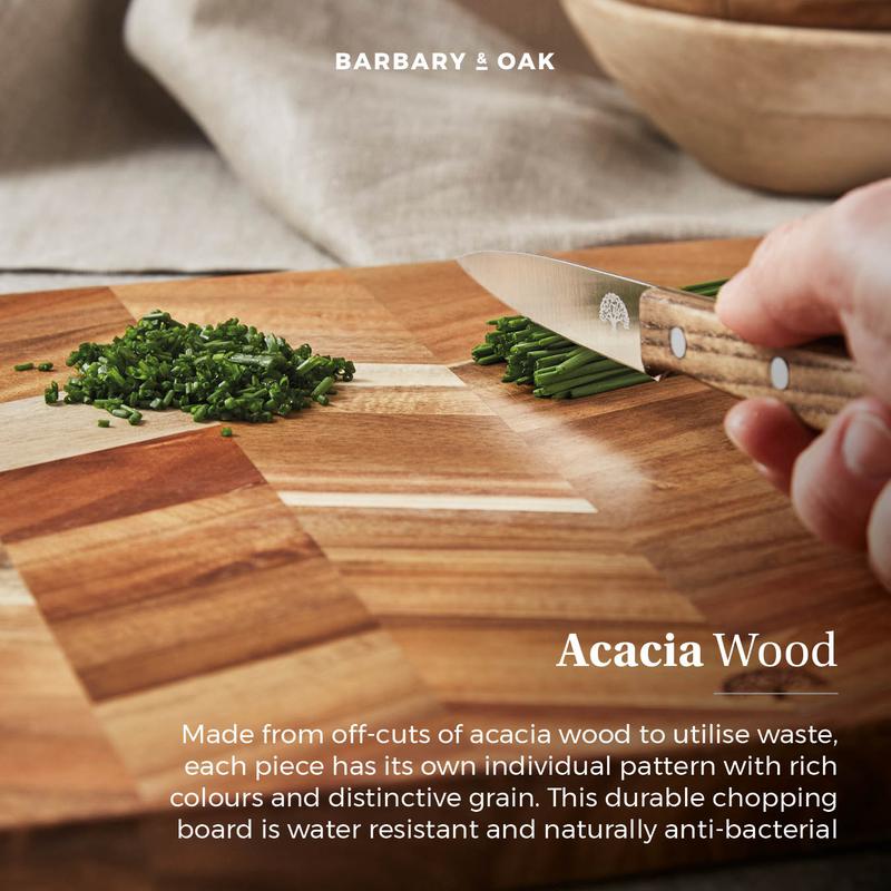 Rectangle Acacia Chevron Chopping Board