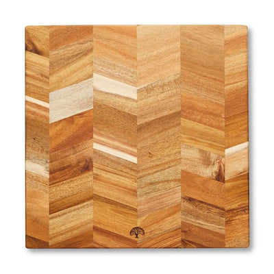 Barbary Oak Square Acacia Chevron Chopping Board - BO847024