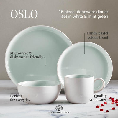 Barbary Oak Oslo 16 Piece Dinnerware Set