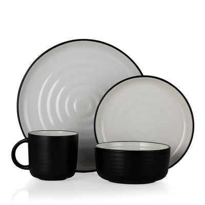 Barbary Oak Cascade 16 Piece Dinnerware Set - BO867006BLK