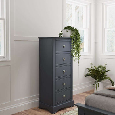 Essentials	BP Bedroom - Midnight Grey	5 Drawer Narrow Chest