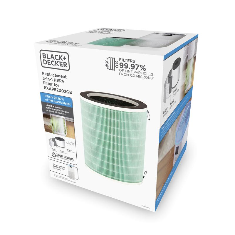 BLACK DECKER Air Purifier HEPA 13 Filter BXAP62004GB