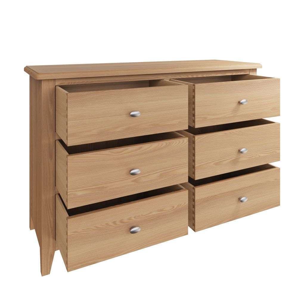 Essentials	GAO Bedroom	6 Drawer Chest Light oak