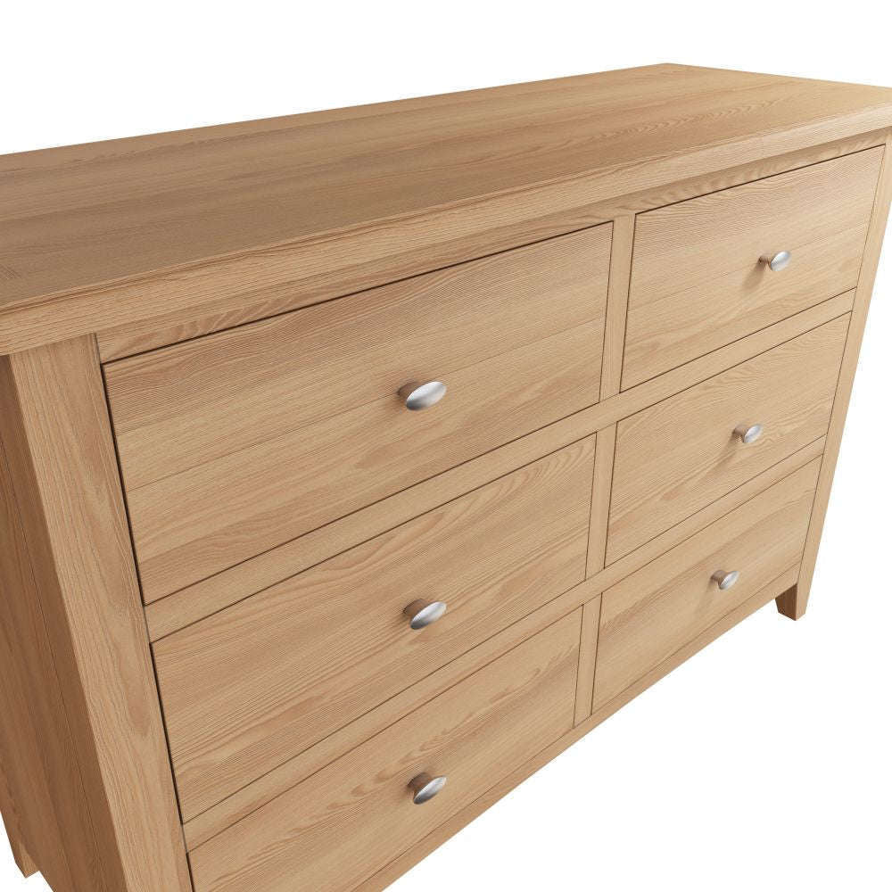 Essentials	GAO Bedroom	6 Drawer Chest Light oak