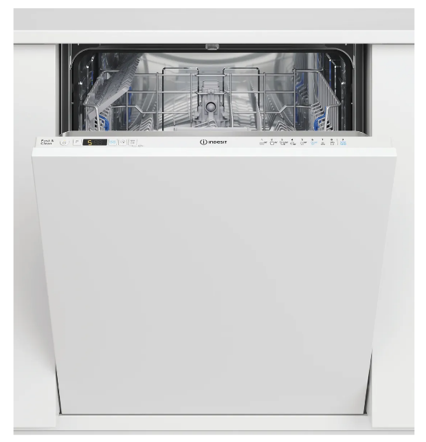 Indesit D2IHD526UK Fully Integrated Standard Dishwasher - White Control Panel with Fixed Door Fixing Kit - E Rated