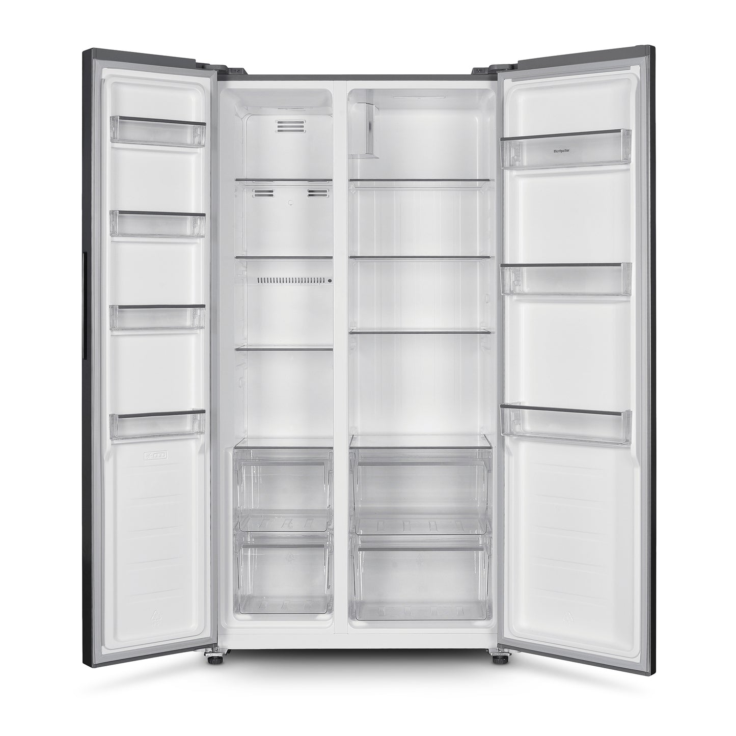 Montpellier MSBS442X American Style Side by Side Fridge Freezer in Inox