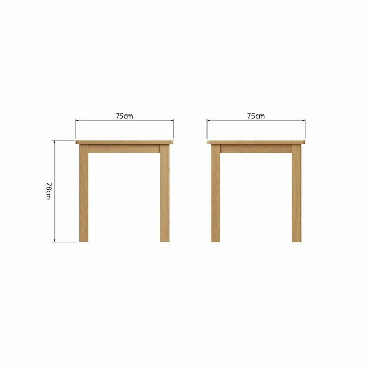 Essentials	RAO Dining Fixed Top Table Rustic Oak