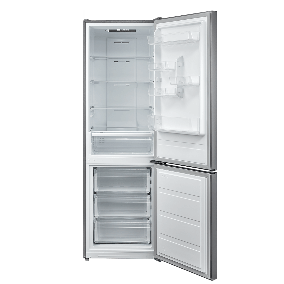 Midea MDRB424FGD02O Freestanding Fridge Freezer, Frost Free, Electronic Control, 310L, 60/40 Split, 224L Fridge+86L Freezer, Energy Saving, 59.5cm Wide, Inox