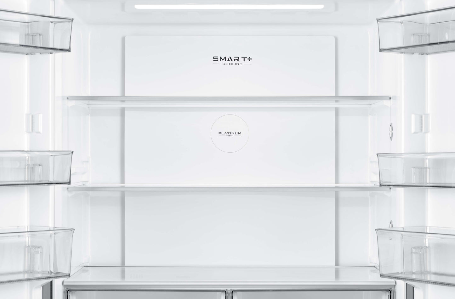 Midea MDRF632FIE46 Freestanding Fridge Freezer, No Frost, 474L, 305L Fridge+169L Freezer with LED Light,83.3cm Wide,Midea Inox