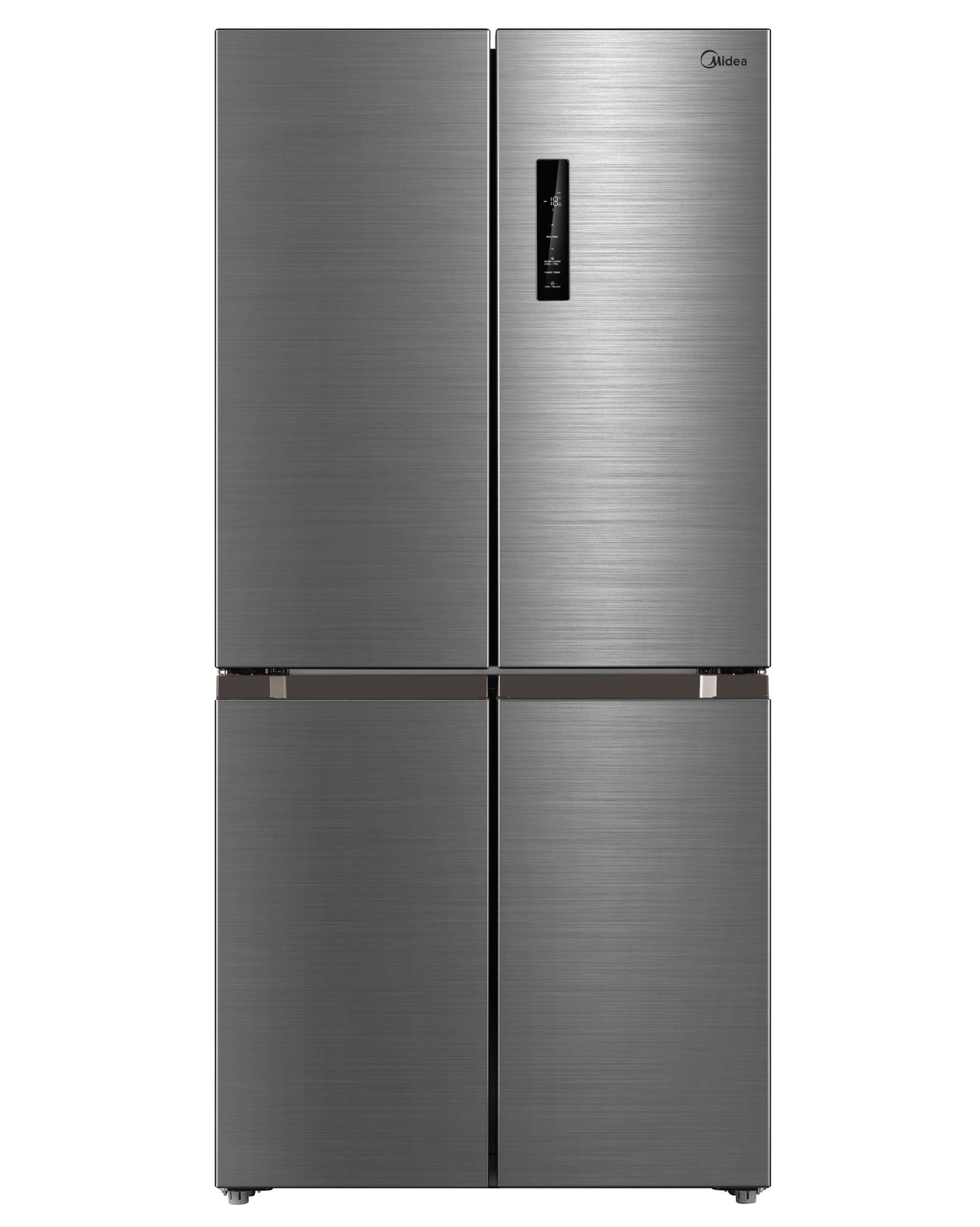 Midea MDRF632FIE46 Freestanding Fridge Freezer, No Frost, 474L, 305L Fridge+169L Freezer with LED Light,83.3cm Wide,Midea Inox