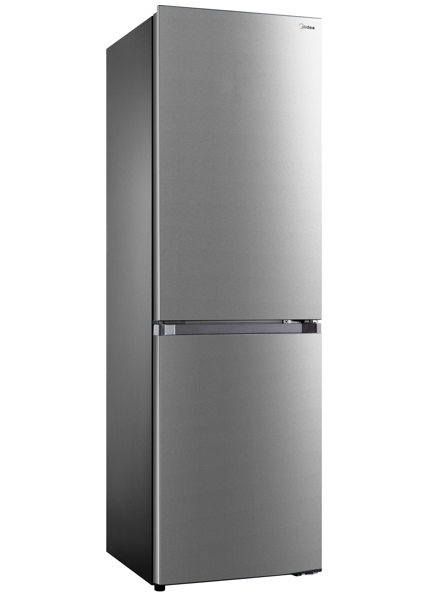 Midea MDRB379FGD02 Freestanding Fridge Freezer, Frost Free, 273L, 50/50 Split, 173L Fridge+100L Freezer with LED Light, 54.7cm Wide, Inox