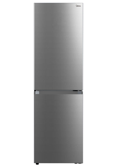 Midea MDRB379FGD02 Freestanding Fridge Freezer, Frost Free, 273L, 50/50 Split, 173L Fridge+100L Freezer with LED Light, 54.7cm Wide, Inox