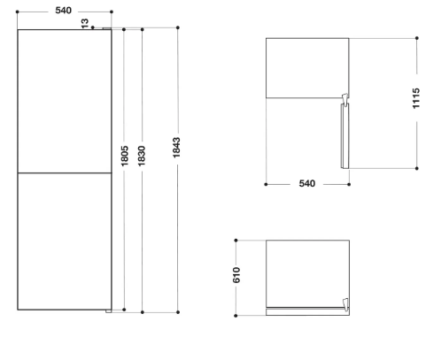 Hotpoint HBNF55182WUK 50/50 Frost Free Fridge Freezer - White - E Rated