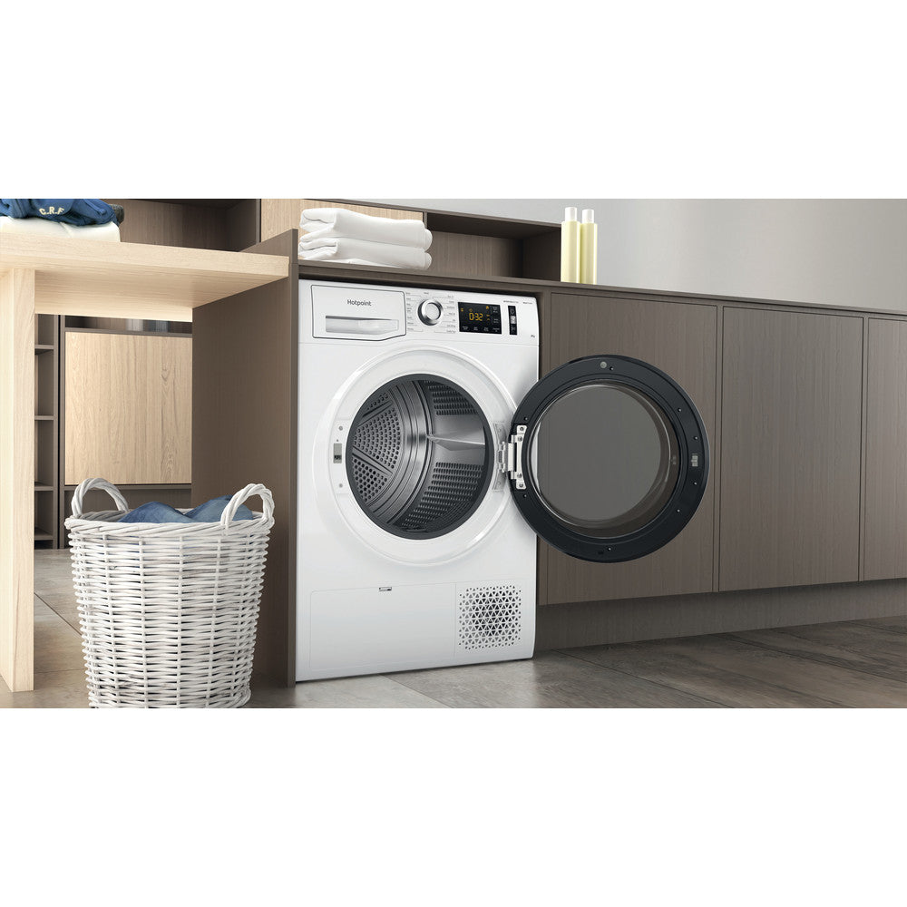 Hotpoint 8Kg Heat Pump Tumble Dryer - White- NTM1182XB