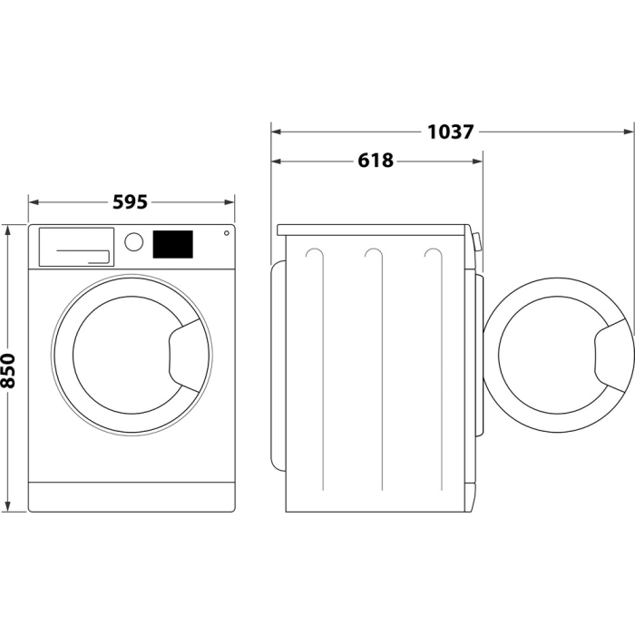 Indesit MTWC 81495 W UK 8kg Washing Machine with 1400 rpm - White - B Rated