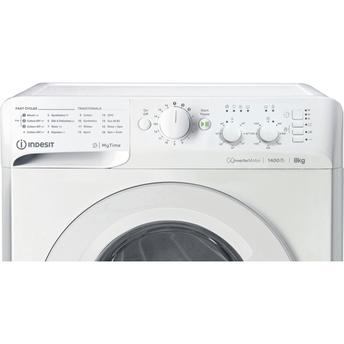 Indesit MTWC 81495 W UK 8kg Washing Machine with 1400 rpm - White - B Rated