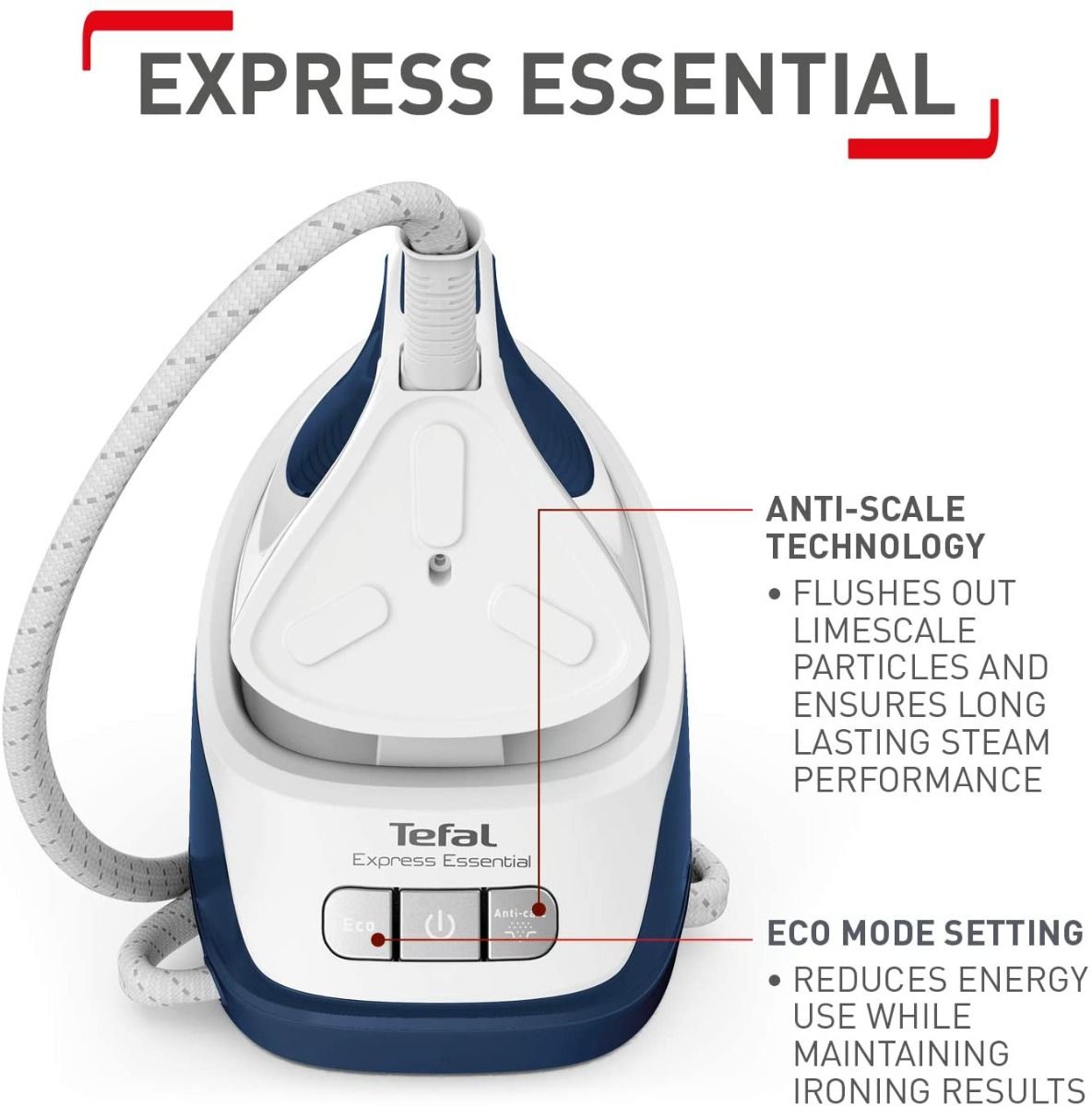 Tefal SV6116G0 Steam Generator Iron - White & Blue