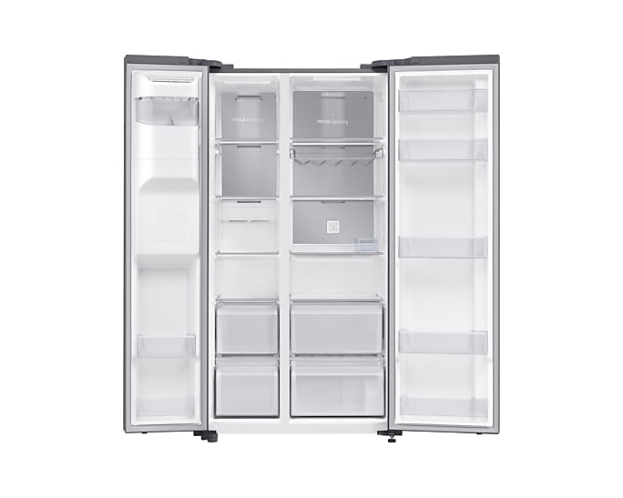 Samsung Series 8 SpaceMax™ American Style Smart Fridge Freezer - Clean Steel RS65DG54M3SL